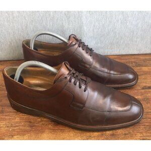 Mezlan Fiore Men's‎ Size 8 M Split Toe Dress Shoes Brown Leather Oxford Lace-up
